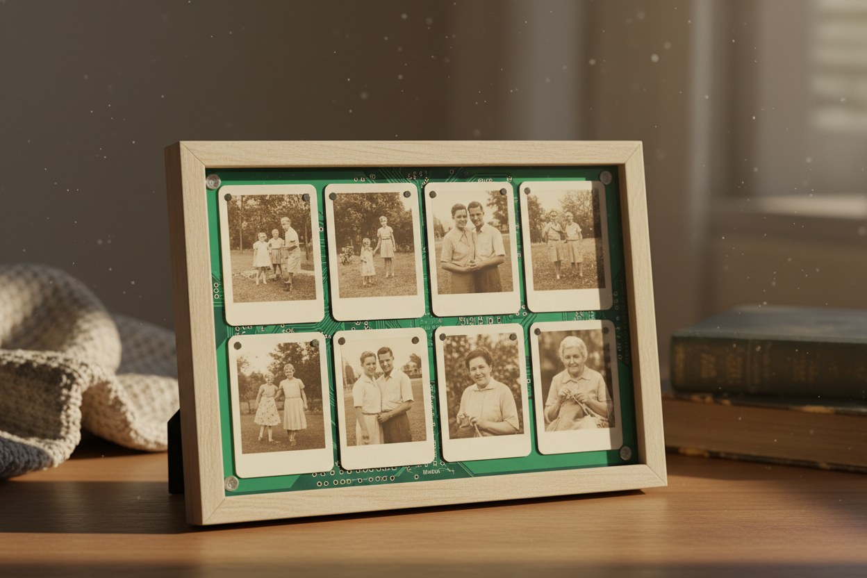 Sekiz fotoğraflı masaüstü anı panosu